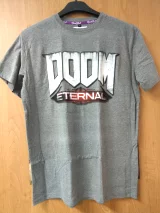 Tričko Doom: Eternal - Logo, svetlosivé 