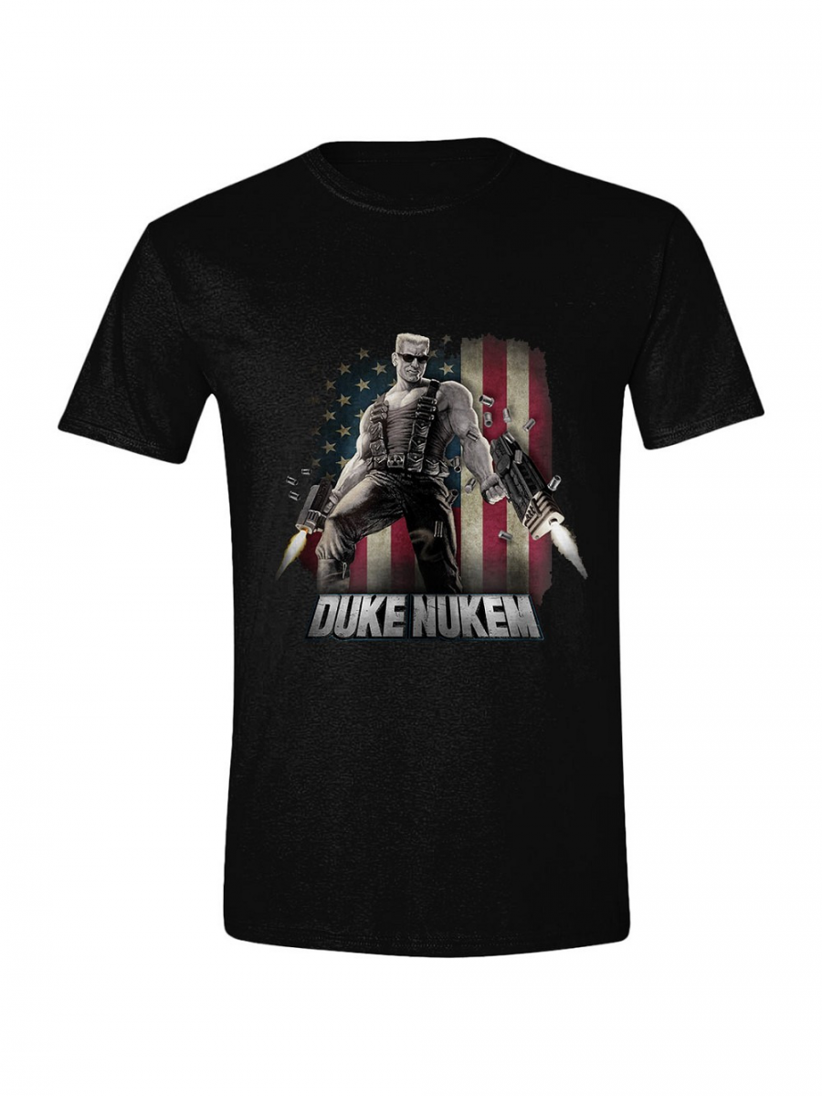 Tričko Duke Nukem Logo and Flag Xzone.sk