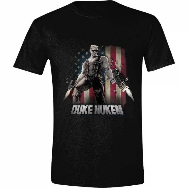 Tričko Duke Nukem - Logo and Flag 
