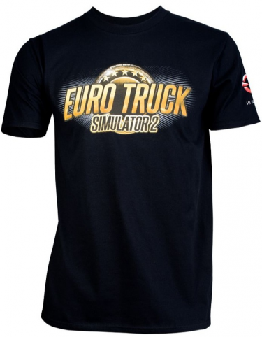 Tričko Euro Truck Simulator - Čierne s logom 