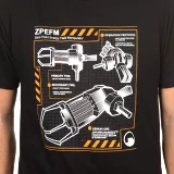 Tričko Half Life 2: Gravity Gun Blueprint (americká veľ. S / európska S-M)