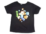 Tričko Minecraft Run Away! - čierne (am. veľ. detské S) svieti v tme