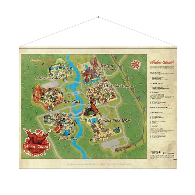 Wallscroll Fallout - Nuka World Map