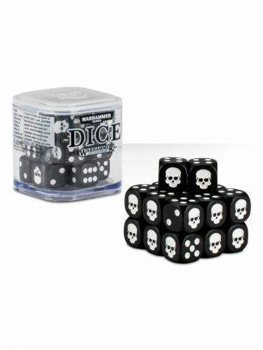 Kocky Warhammer Dice Cube (20ks), šesťstenné - čierne
