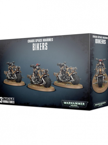 W40k: Chaos Space Marines - Bikers (3 figúrky)