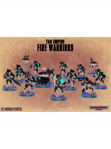 W40k: Tau Empire Fire Warriors (10+3 figúrky)