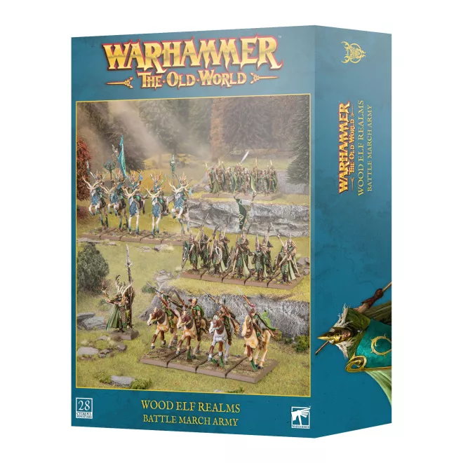 Warhammer The Old World - Wood Elf Realms - Battle March Army (28 figúrok) - Warhammer: Old World