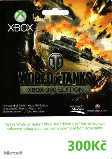 X360 Live Predplatená karta - 300 Kč (World of Tanks) (X360)
