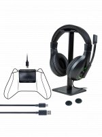 Sada príslušenstva BigBen Essential Pack 5v1 pre Xbox Series - Slúchadlá + stojan, batéria, kábel, čiapočky na ovládač