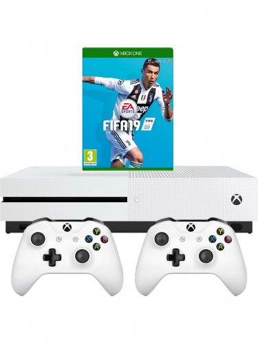 Konzola Xbox One S 1TB + FIFA 19 + 2x ovládač (XBOX)