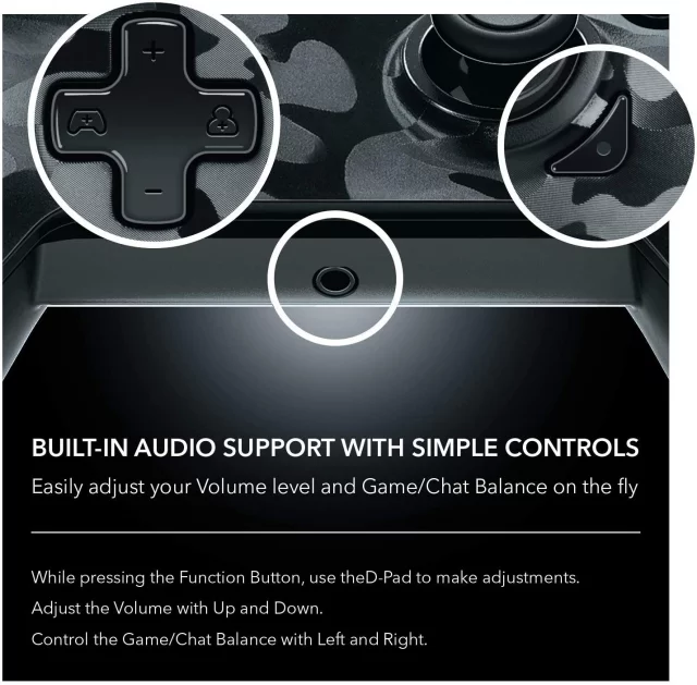 Ovládač drôtový PDP pre Xbox One a Windows - Black Camouflage