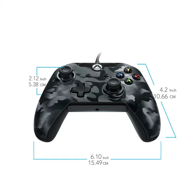 Ovládač drôtový PDP pre Xbox One a Windows - Black Camouflage