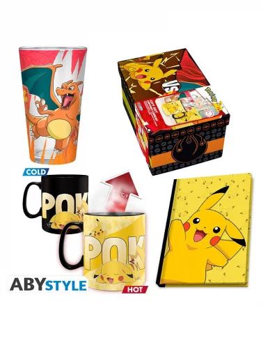 Darčekový set Pokémon - hrnček (meniaci sa), pohár, zápisník