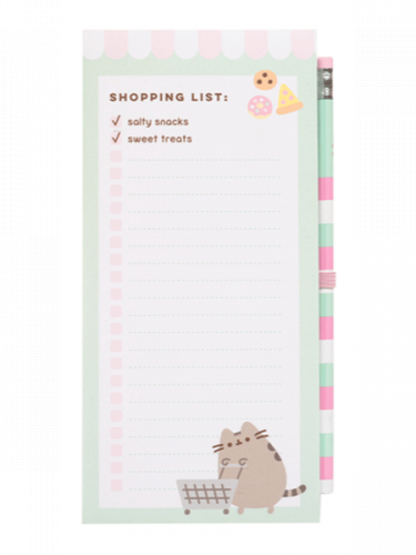 Poznámkový blok s magnetom Pusheen - Shopping List (+ ceruzka)