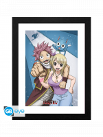 Zarámovaný plagát Fairy Tail - Natsu, Lucy & Happy