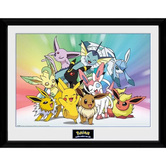 Zarámovaný plagát Pokémon - Eevee